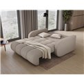 Sofa bed Eldeverio 3-seater, sleeping function, Royal 18, boucle, beige, H83x154x103cm