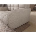 Sofa bed Eldeverio 3-seater, sleeping function, Royal 18, boucle, beige, H83x154x103cm