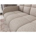 Sofa bed Eldeverio 3-seater, sleeping function, Royal 18, boucle, beige, H83x154x103cm
