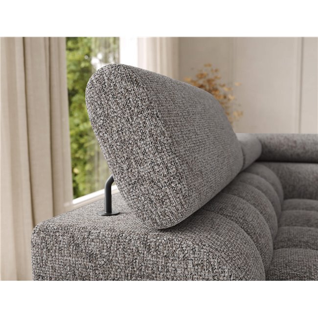 U-shaped sofa Elferaria L, sleeping function, Pellerito 03, grey, H93x358x202cm