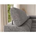 U-shaped sofa Elferaria L, sleeping function, Pellerito 03, grey, H93x358x202cm