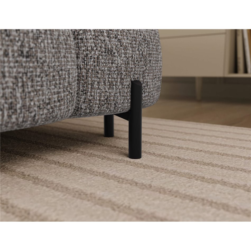 U-shaped sofa Elferaria L, sleeping function, Pellerito 20, grey, H93x358x202cm