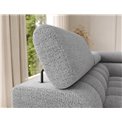 U-shaped sofa Elferaria L, sleeping function, Royal 03, boucle, grey, H93x358x202cm