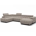 U-shaped sofa Elferaria L, sleeping function, Royal 18, boucle, beige, H93x358x202cm