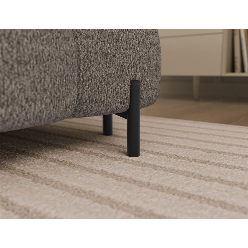 U-shaped sofa Elferaria L, sleeping function, Royal 20, boucle, dark beige, H93x358x202cm