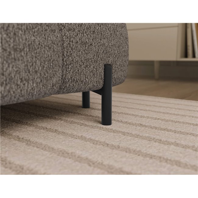 U-shaped sofa Elferaria L, sleeping function, Royal 20, boucle, dark beige, H93x358x202cm