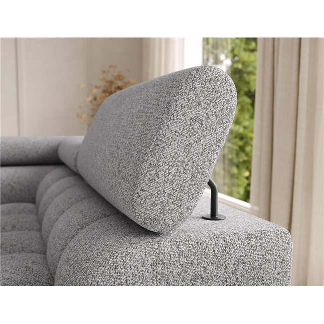 U-shaped sofa Elferaria R, sleeping function, Pellerito 03, grey, H93x358x202cm