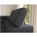 U-shaped sofa Elferaria R, sleeping function, Royal 05, boucle, dark grey, H93x358x202cm