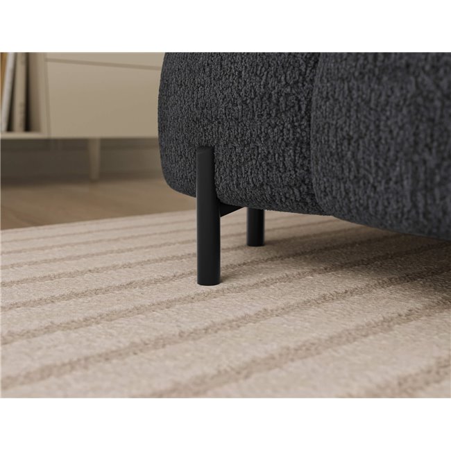 U-shaped sofa Elferaria R, sleeping function, Royal 05, boucle, dark grey, H93x358x202cm