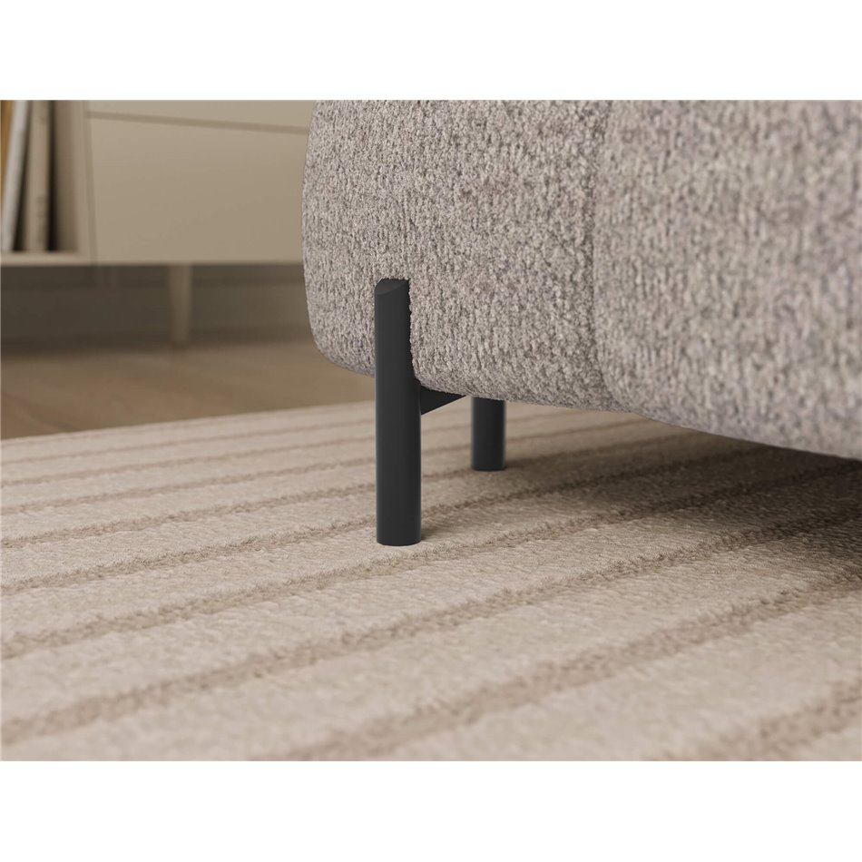 U-shaped sofa Elferaria R, sleeping function, Royal 18, boucle, beige, H93x358x202cm