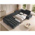 U-shaped sofa Elferaria R, sleeping function, Sola 06, dark grey, H93x358x202cm