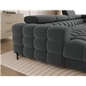 U-shaped sofa Elferaria R, sleeping function, Sola 06, dark grey, H93x358x202cm