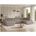 U-shaped sofa Elferaria R, sleeping function, Sola 18, beige, H93x358x202cm