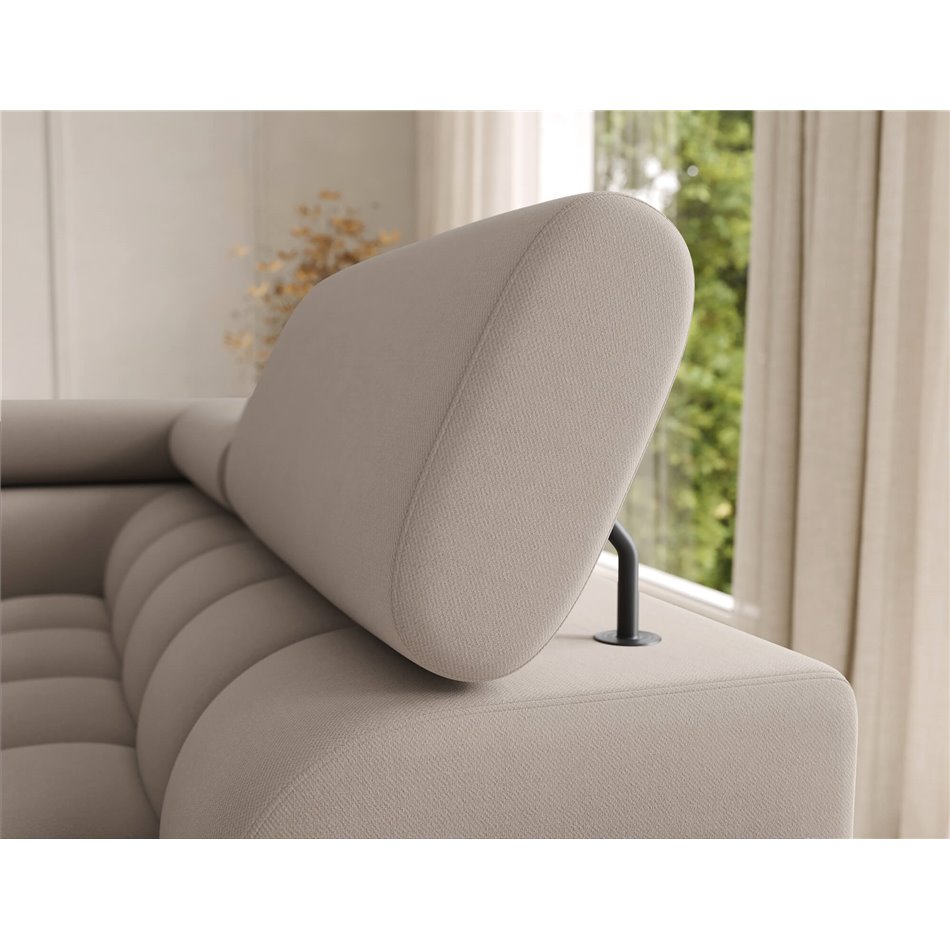 U-shaped sofa Elferaria R, sleeping function, Sola 18, beige, H93x358x202cm