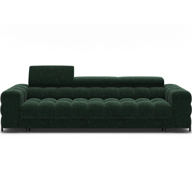 Sofa bed Efestello, sleeping function, Amore 35, boucle, dark green, H96x260x100cm