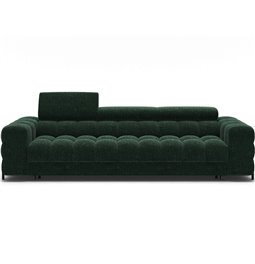 Sofa bed Efestello, sleeping function, Amore 35, boucle, dark green, H96x260x100cm