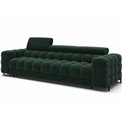 Sofa bed Efestello, sleeping function, Amore 35, boucle, dark green, H96x260x100cm