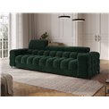 Sofa bed Efestello, sleeping function, Amore 35, boucle, dark green, H96x260x100cm