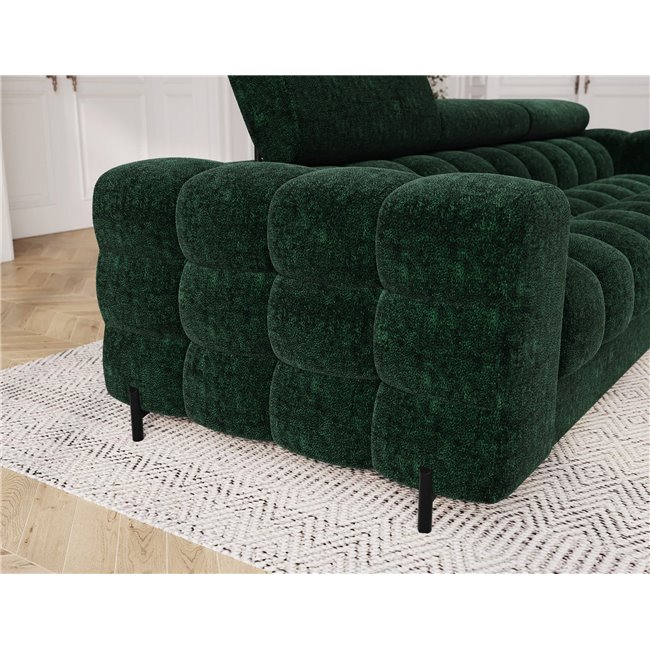 Sofa bed Efestello, sleeping function, Amore 35, boucle, dark green, H96x260x100cm