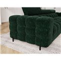 Sofa bed Efestello, sleeping function, Amore 35, boucle, dark green, H96x260x100cm