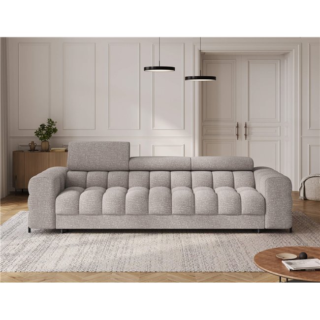 Sofa bed Efestello, sleeping function, Baffix 03, grey, H96x260x100cm