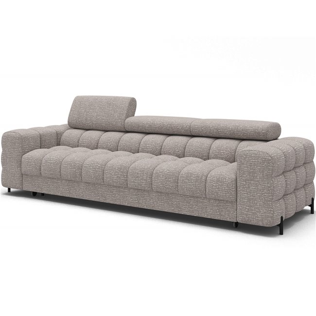 Sofa bed Efestello, sleeping function, Baffix 03, grey, H96x260x100cm