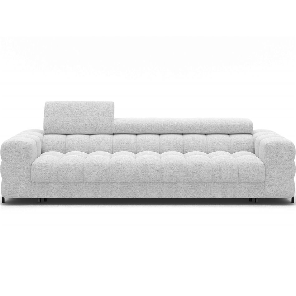 Sofa bed Efestello, sleeping function, Royal 01, boucle, white, H96x260x100cm