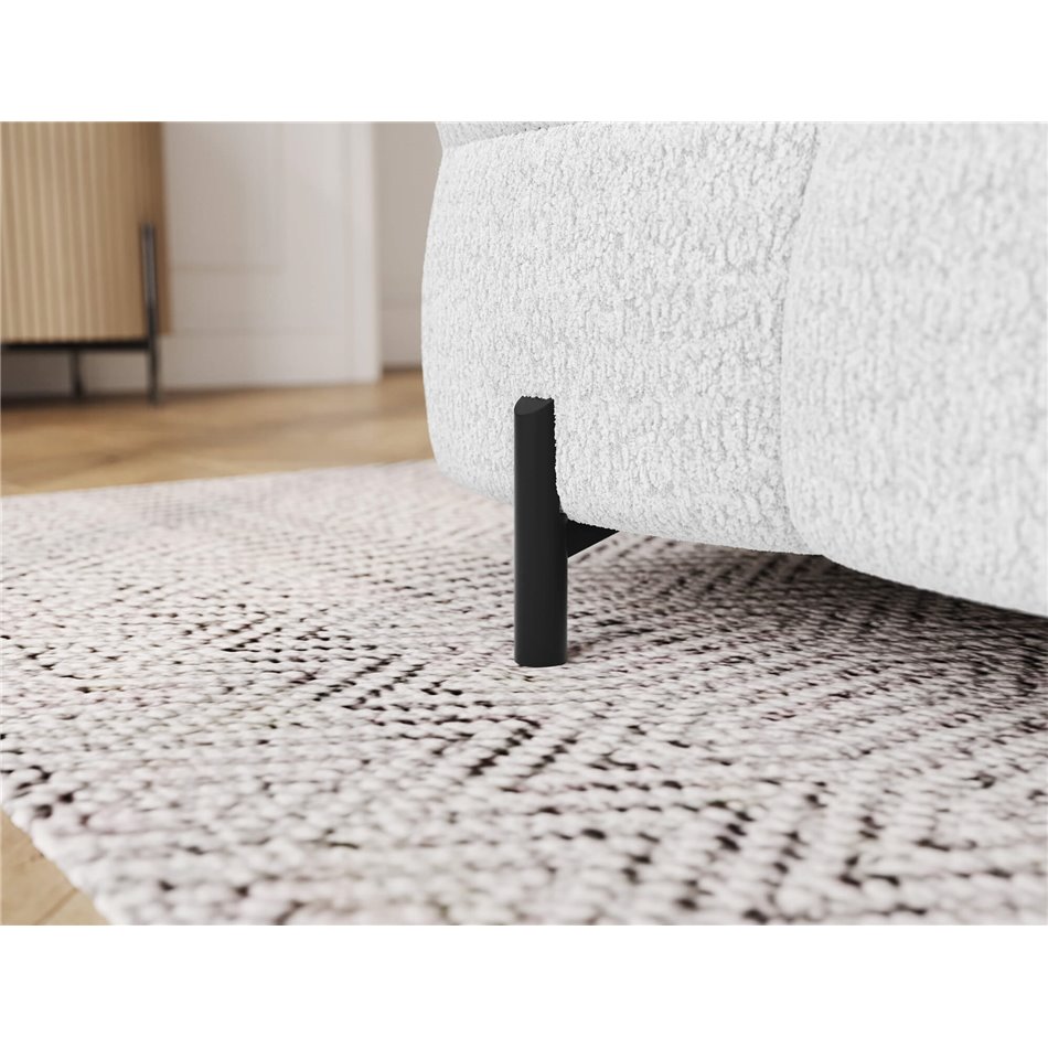 Sofa bed Efestello, sleeping function, Royal 01, boucle, white, H96x260x100cm