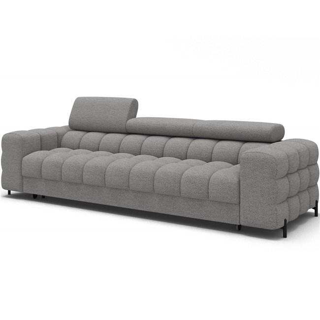 Sofa bed Efestello, sleeping function, Royal 04, boucle, grey, H96x260x100cm
