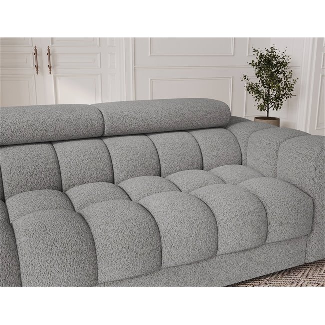 Sofa bed Efestello, sleeping function, Royal 04, boucle, grey, H96x260x100cm