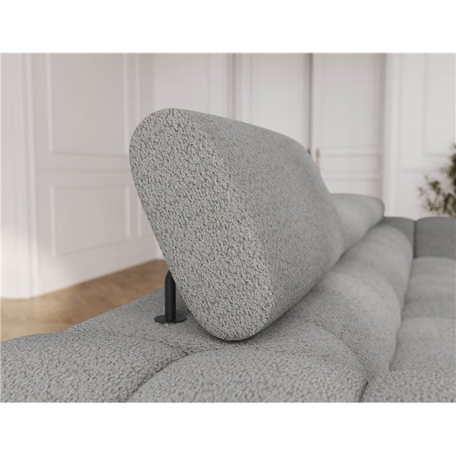Sofa bed Efestello, sleeping function, Royal 04, boucle, grey, H96x260x100cm