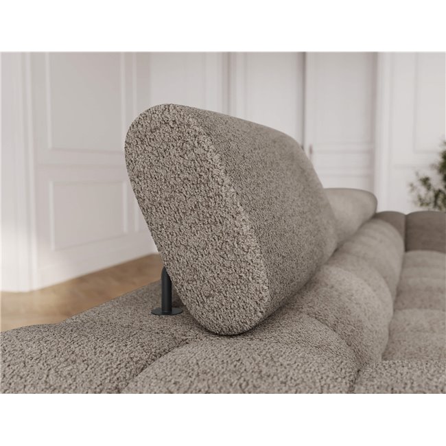 Sofa bed Efestello, sleeping function, Royal 20, boucle, brown, H96x260x100cm