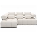 Corner sofa Elevvi L, sleeping function, Jaffray 01, white, H102x260x184cm