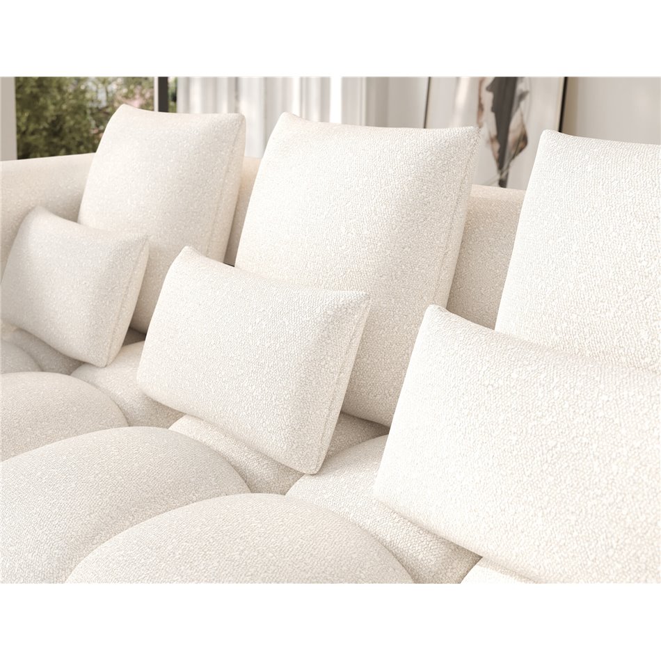 Corner sofa Elevvi L, sleeping function, Jaffray 01, white, H102x260x184cm