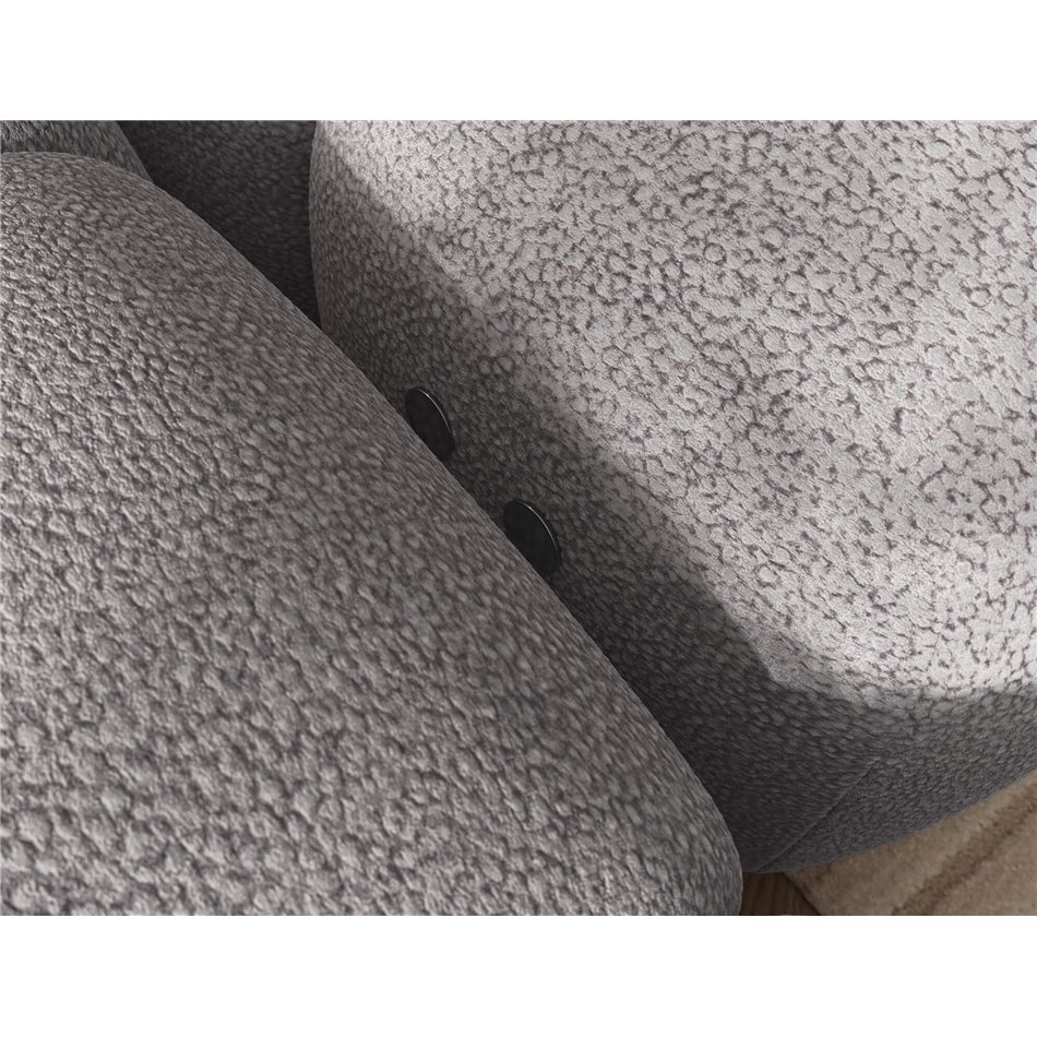 Угловой диван Elevvi L, раздвижной, Paolli 04, серый, H102x260x184cm