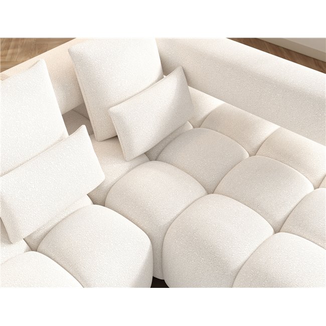 Corner sofa Elevvi R, sleeping function, Jaffray 01, white, H102x260x184cm