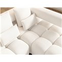 Corner sofa Elevvi R, sleeping function, Jaffray 01, white, H102x260x184cm