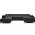 U-shaped sofa Eluis L, sleeping function, Sawana 14, black, H92x347x202cm