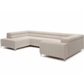 U-shaped sofa Eluis L, sleeping function, Jarell 18, corduroy, beige, H92x347x202cm