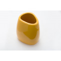 Ceramic tumbler, yellow colour, 8.5x7.5x9.5cm