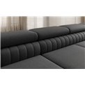 U-shaped sofa Eluis R, sleeping function, Sawana 14, black, H92x347x202cm