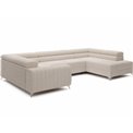 U-shaped sofa Eluis R, sleeping function, Jarell 18, corduroy, beige, H92x347x202cm