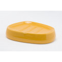 Soap dish, yellow colour, 12x9.5x2.3cm
