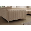 U-shaped sofa Eluis R, sleeping function, Jarell 18, corduroy, beige, H92x347x202cm