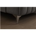 U-shaped sofa Eluis R, sleeping function, Monolith 85, velvet, grey, H92x347x202cm