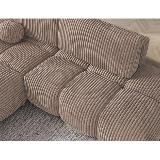 Угловой диван Elittario L, раздвижной, Modullo 20, светло-коричневый, H95x227x170cm