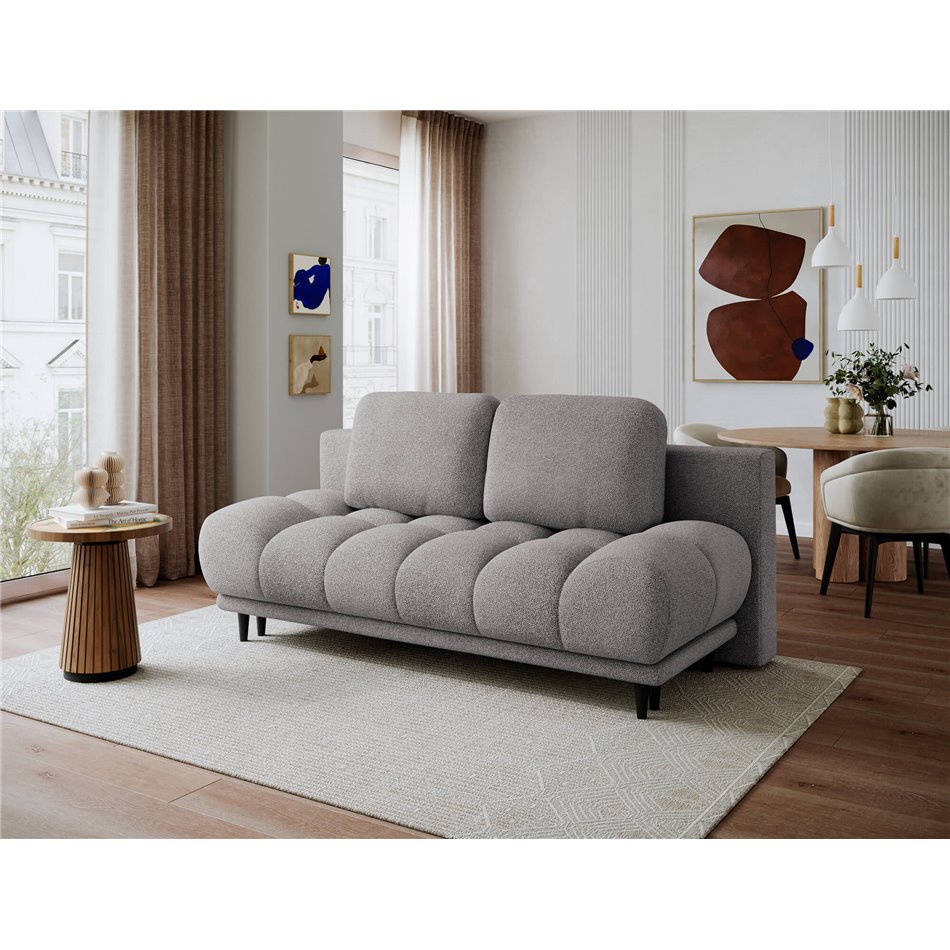 Sofa bed Elguavio, sleeping function, Paolli 04, grey, H97x210x91cm