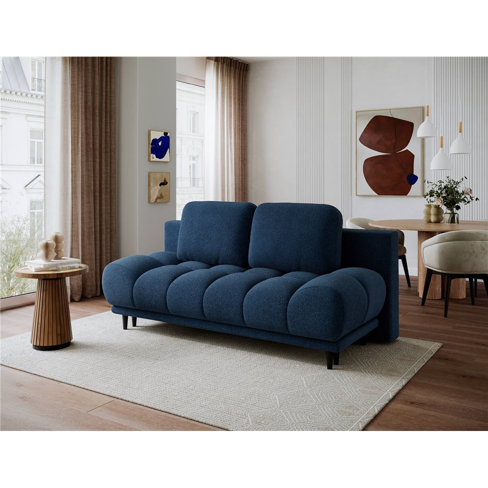 Sofa bed Elguavio, sleeping function, Paolli 40, blue, H97x210x91cm