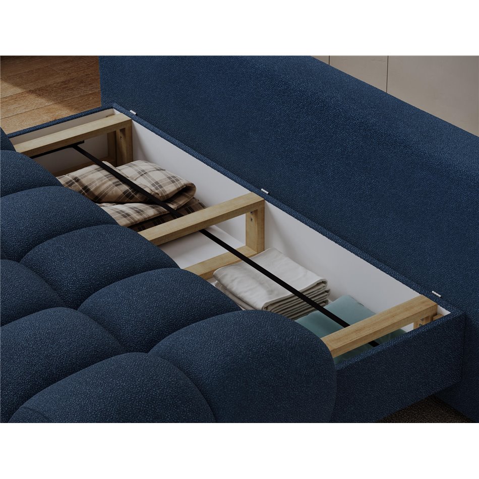 Sofa bed Elguavio, sleeping function, Paolli 40, blue, H97x210x91cm