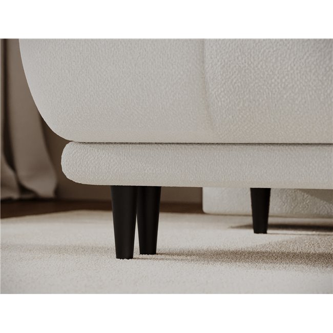 Sofa bed Elguavio, sleeping function, Paolli 01, white, H97x210x91cm